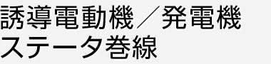 誘導電動機／発電機 ステータ巻線