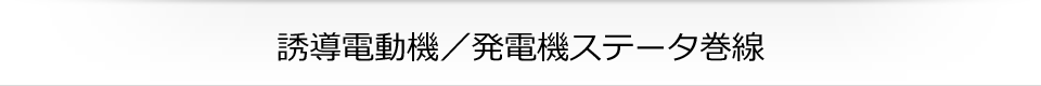 誘導電動機／発電機ステータ巻線